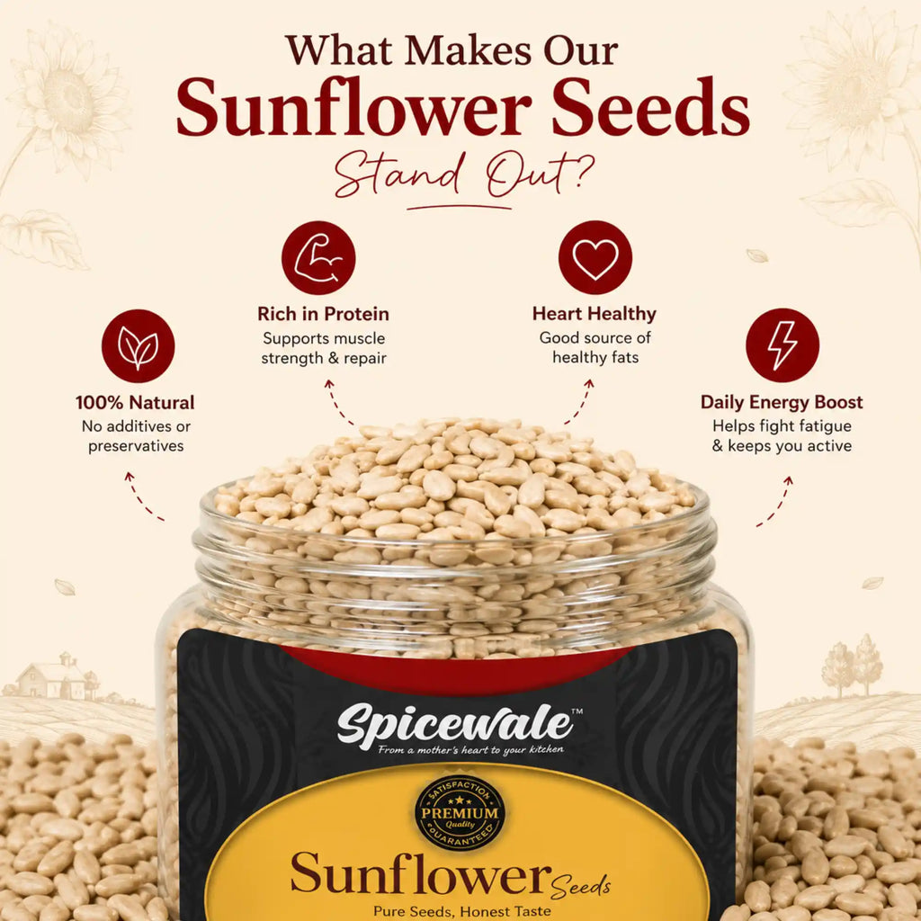 Sunflower Seeds, Raw, Vitamin E Rich