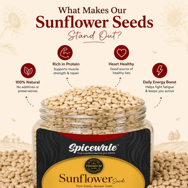 Sunflower Seeds, Raw, Vitamin E Rich