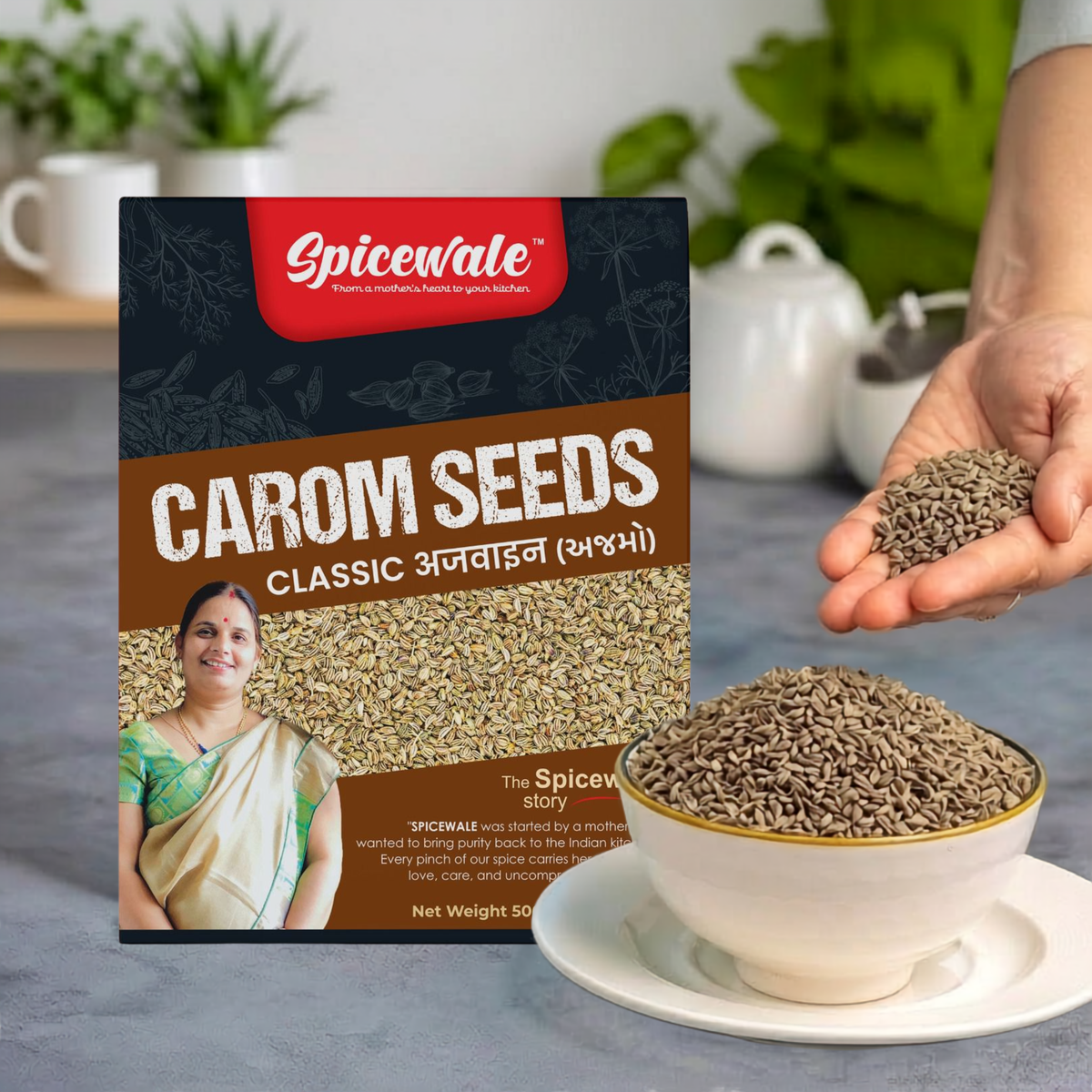 Spicewale Cumin Seeds & Carom Seeds Combo | Whole Jeera & Ajwain | Premium Natural Indian Spices | 500 g