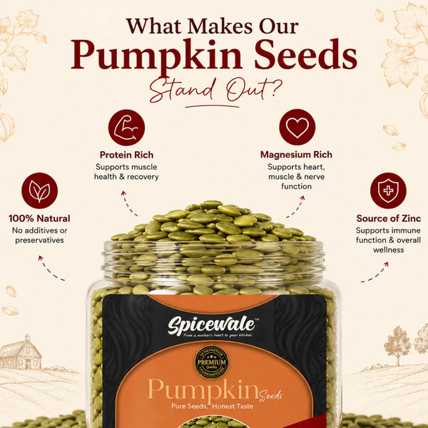 Pumpkin Seeds, Raw, Zinc and Magnesium Rich