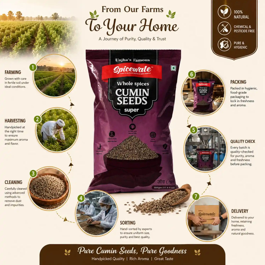 Jeera, Whole Cumin Seeds, Stone-Free