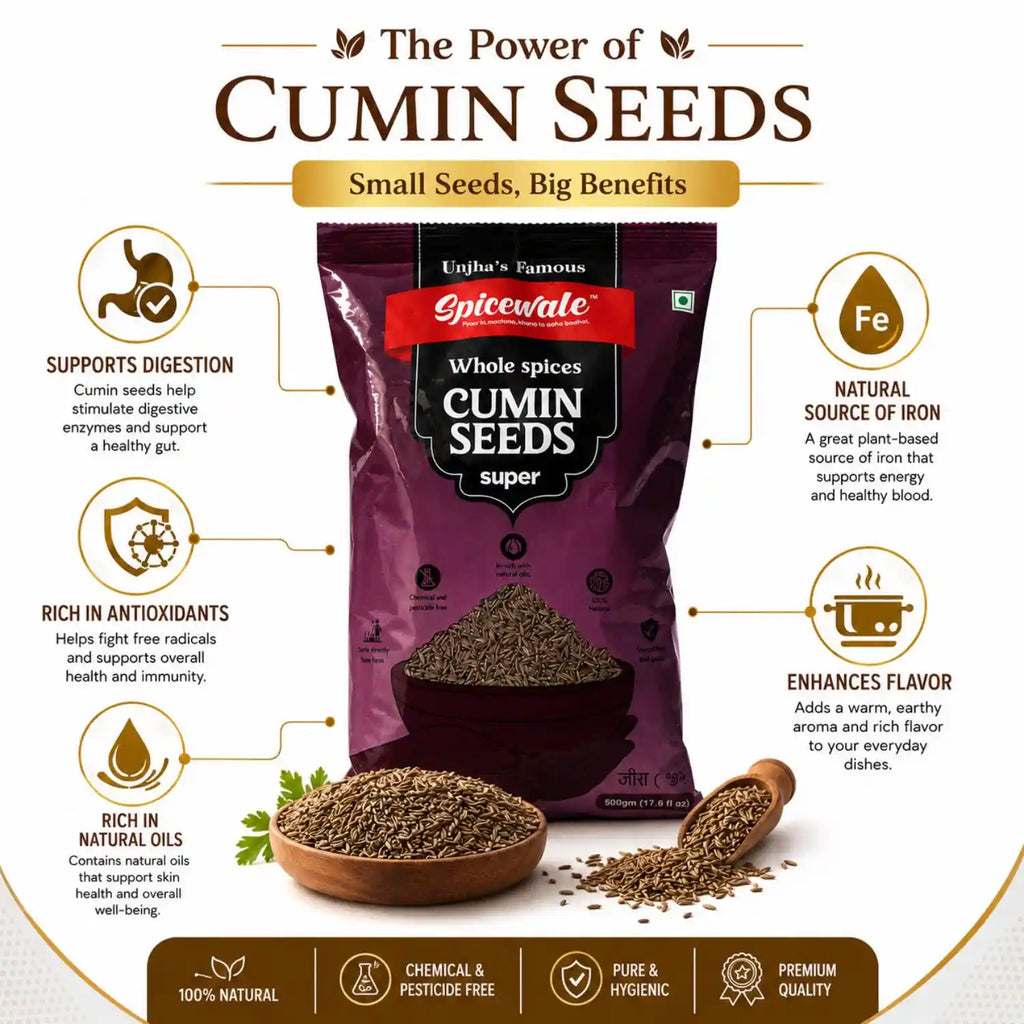 Jeera, Whole Cumin Seeds, Stone-Free