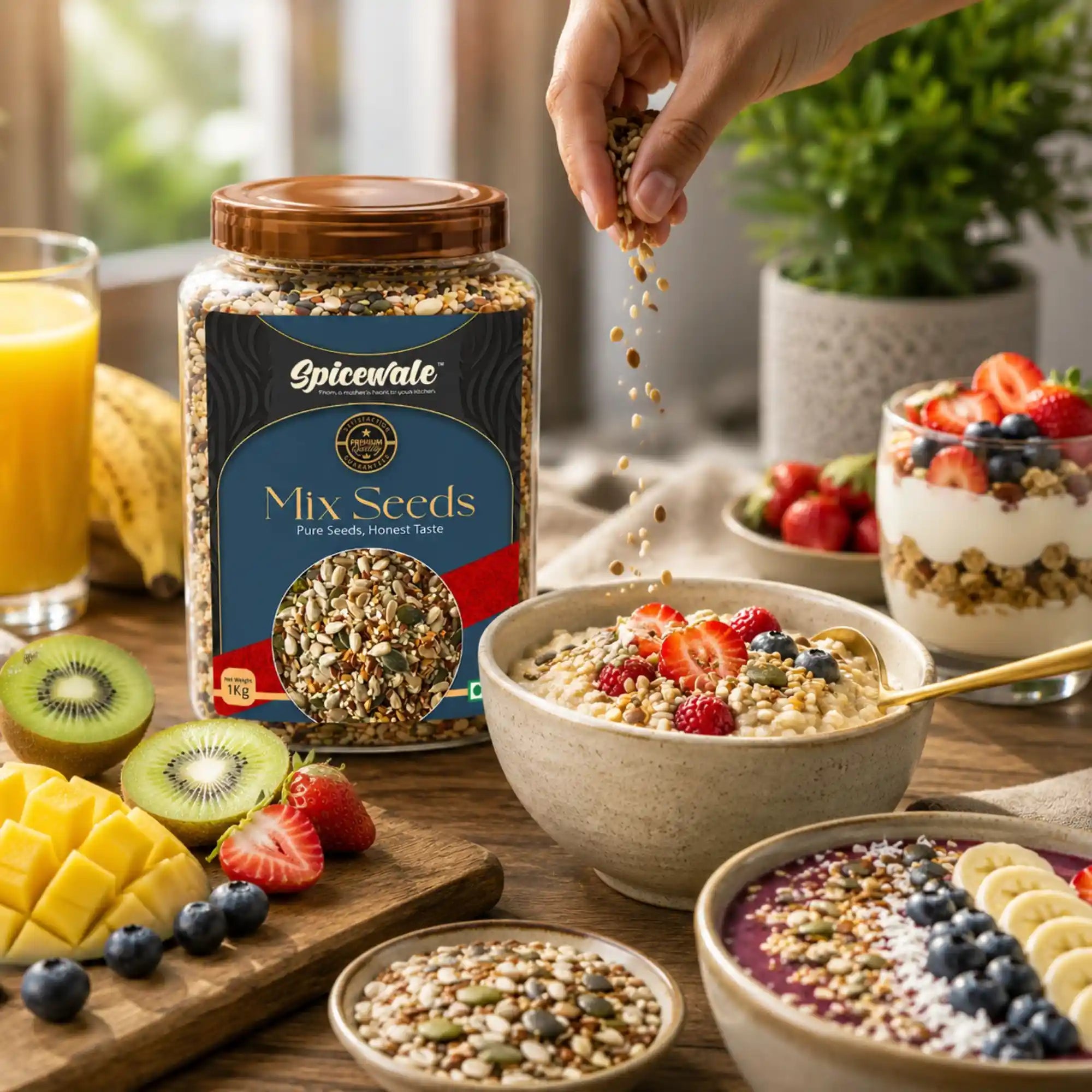 Mix Seeds, 5-Seed Superfood Blend, Raw and Natural