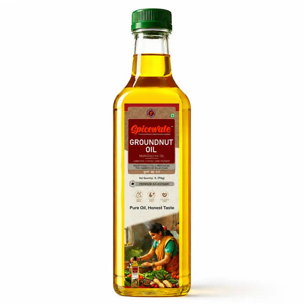 Cold Pressed Groundnut Oil, Kachi Ghani, 1 Litre