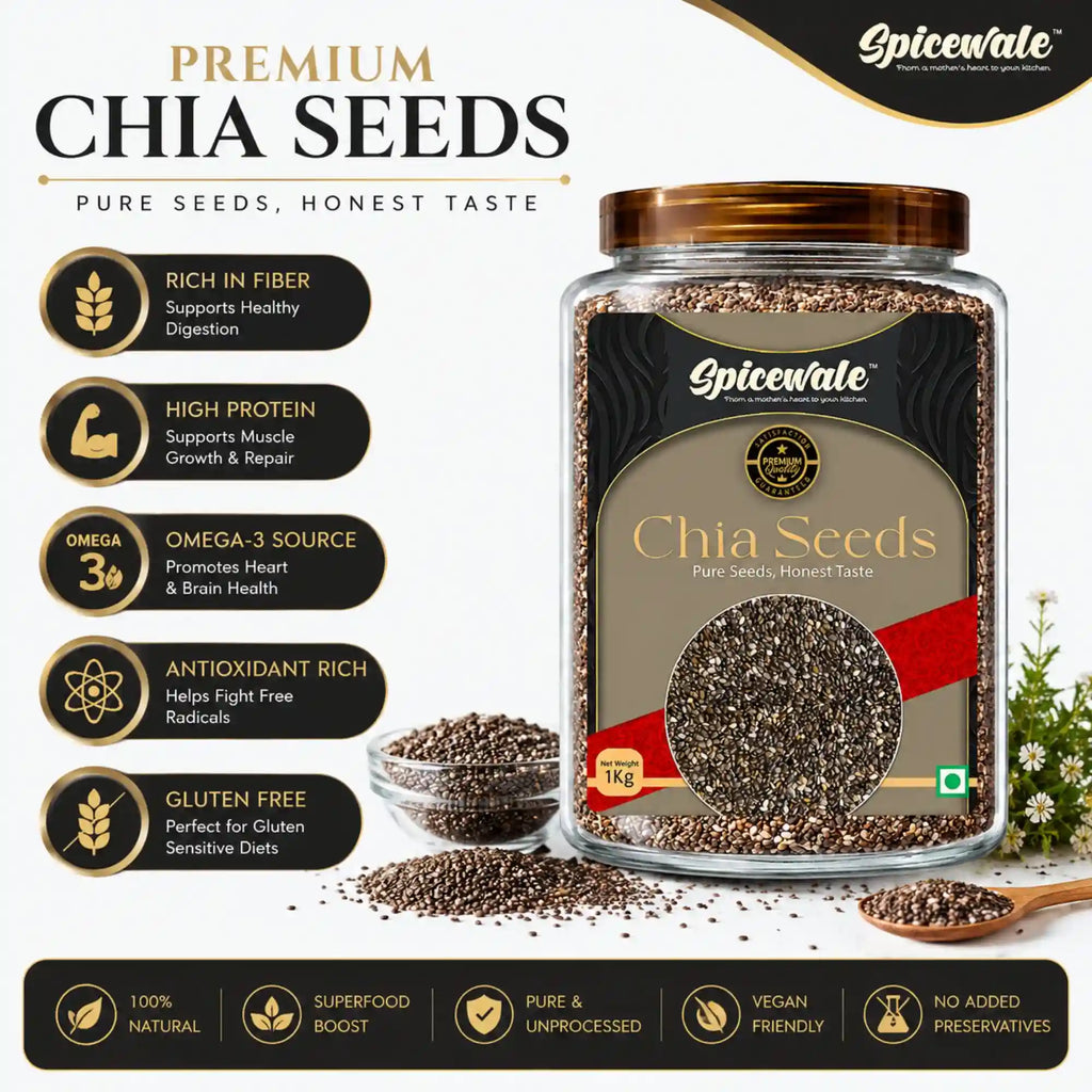 Chia Seeds, Double Sortex, Omega-3 Rich