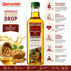 Cold Pressed Groundnut Oil, Kachi Ghani, 1 Litre