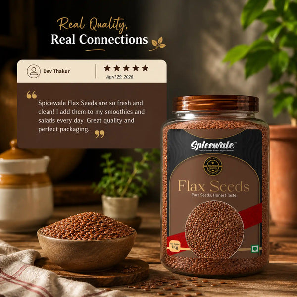 Flax Seeds, Alsi, Double Sortex, Omega-3 Rich
