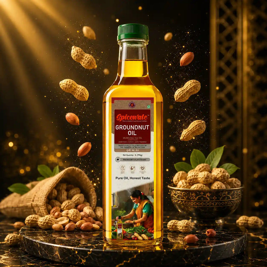 Cold Pressed Groundnut Oil, Kachi Ghani, 1 Litre