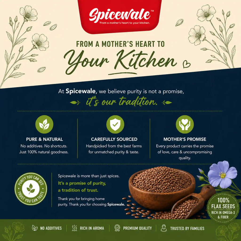 Flax Seeds, Alsi, Double Sortex, Omega-3 Rich