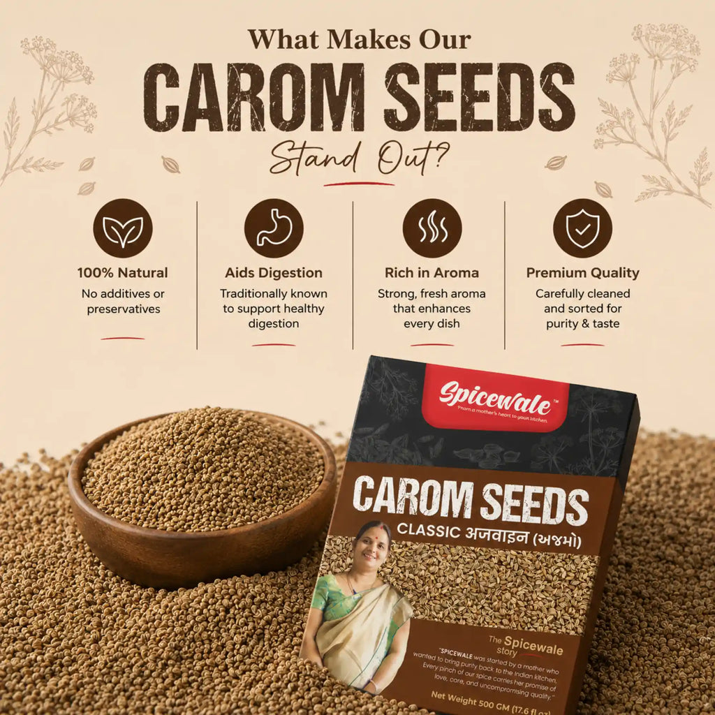 Carom Seeds, Whole Ajwain, Stone-Free