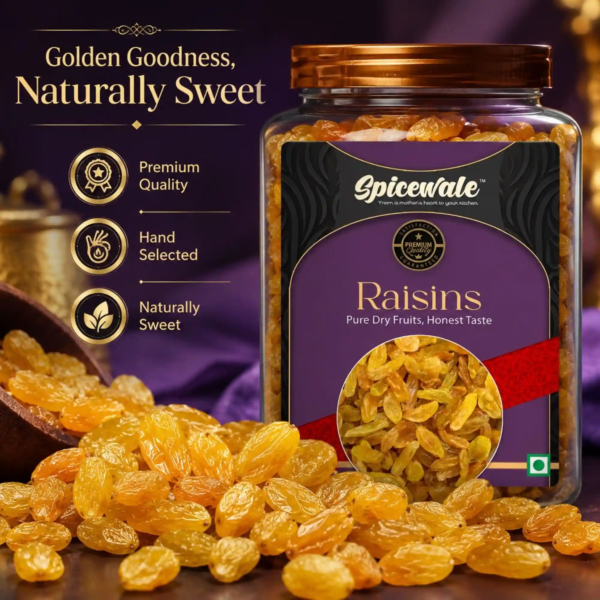 Raisins, Kishmish, Sun-Dried, No Preservatives