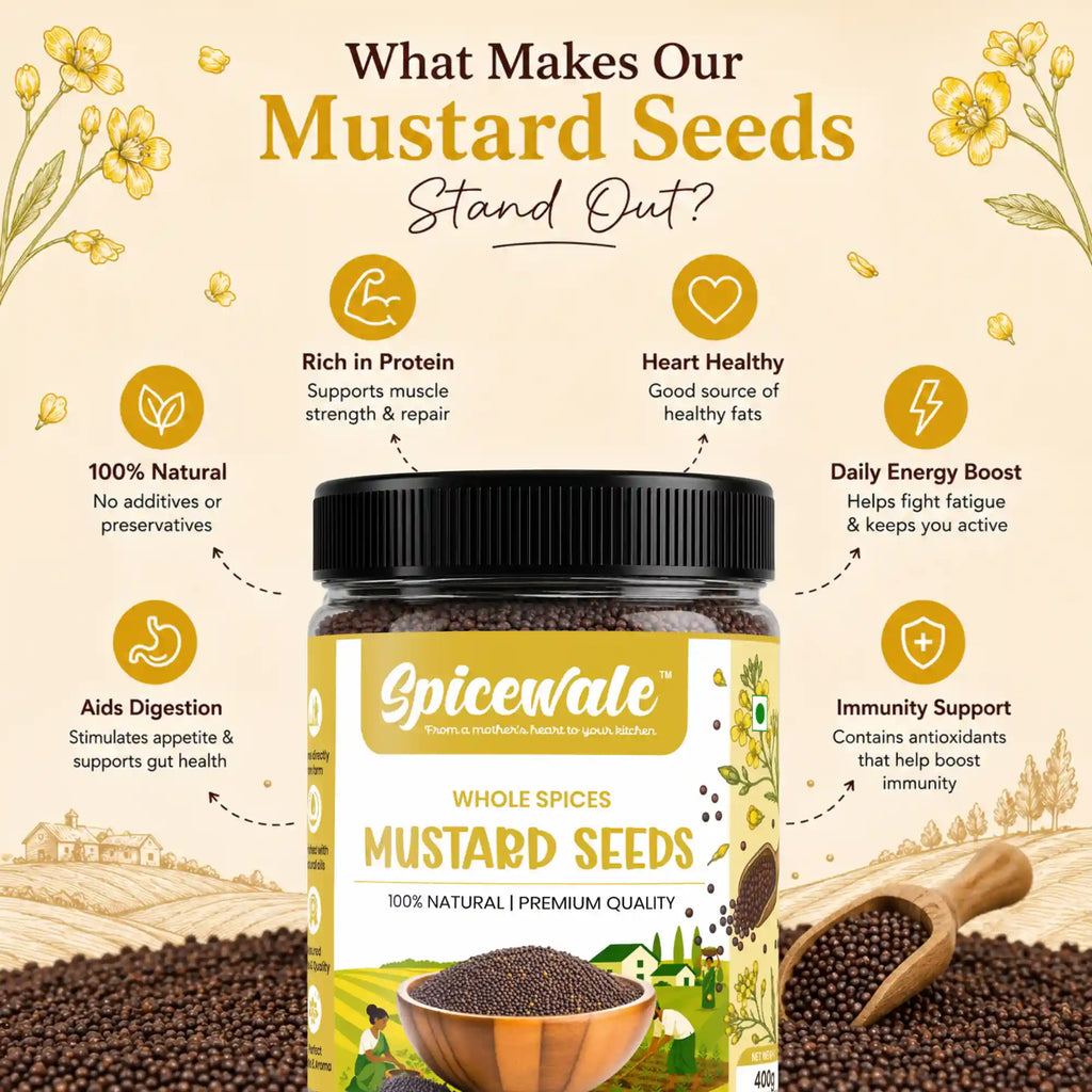 Mustard Seeds, Whole Rai, Stone-Free