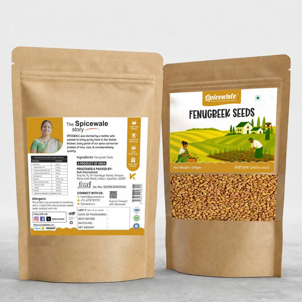 Fenugreek Seeds, Methi Dana, Whole, Stone-Free, Cleaned In-House