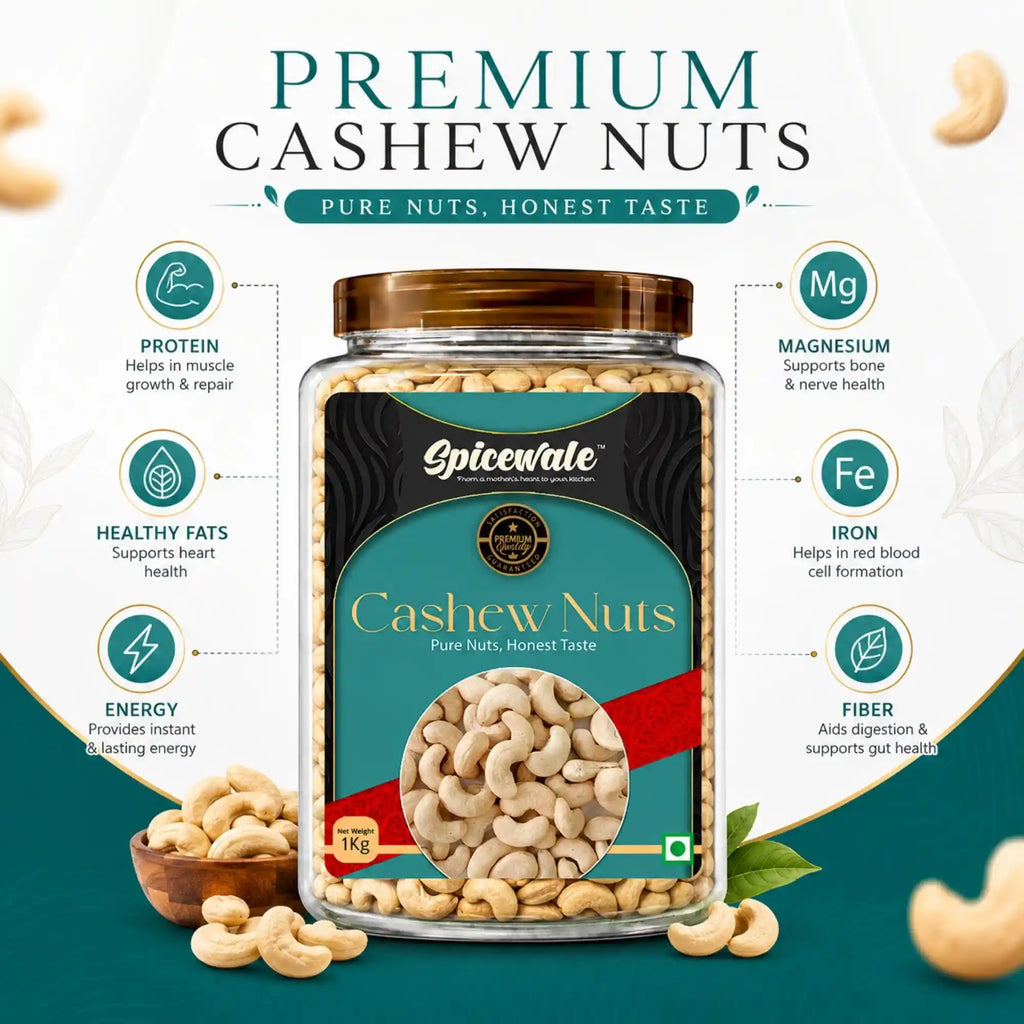 Cashew W320, Whole Premium Kaju, Ivory White