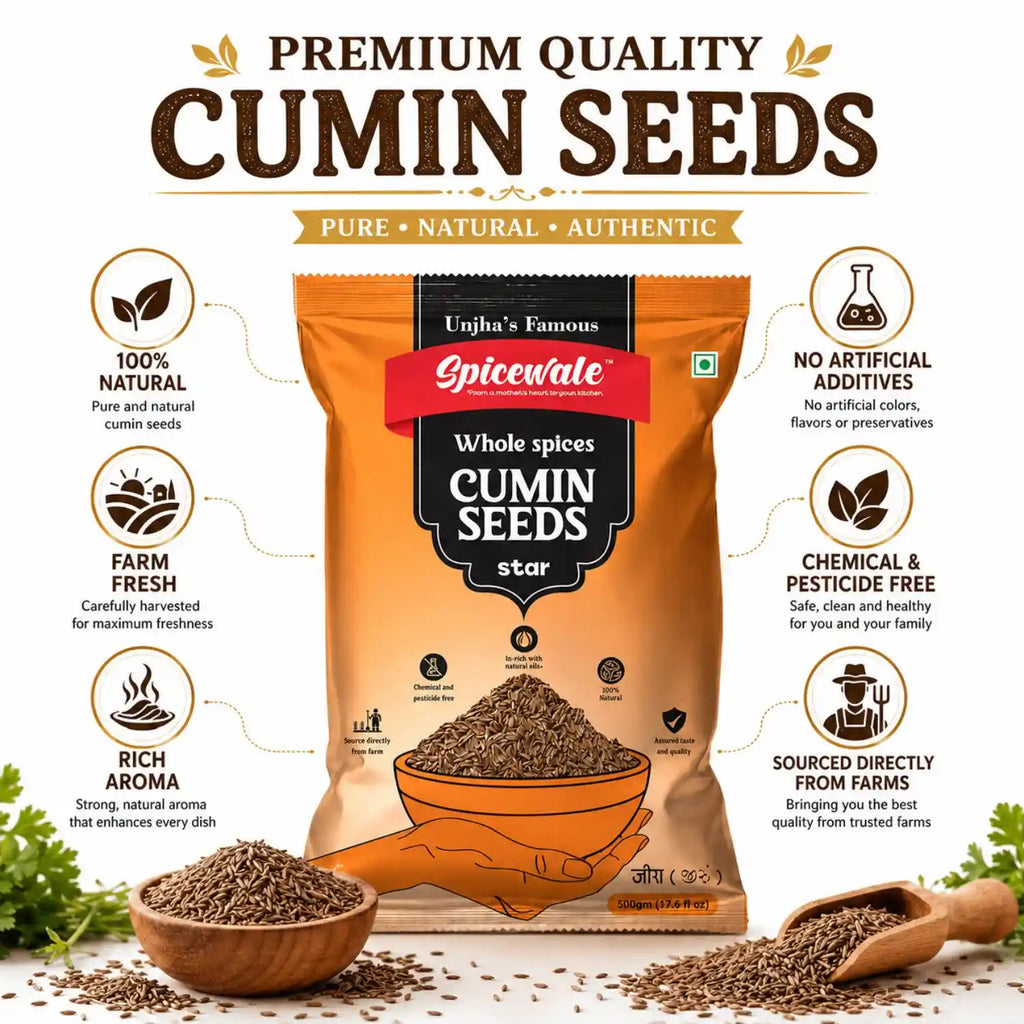 Jeera Star, Premium Whole Cumin, Stone-Free