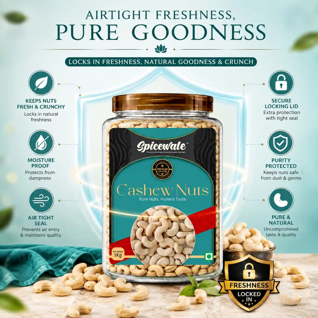 Cashew W320, Whole Premium Kaju, Ivory White