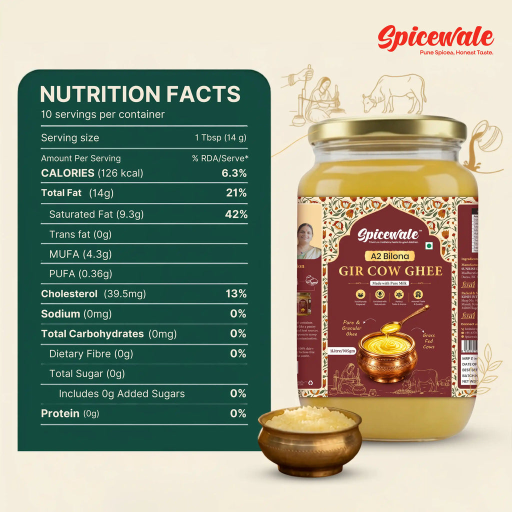 Bilona A2 Ghee, Glass Jar, Hand-Churned