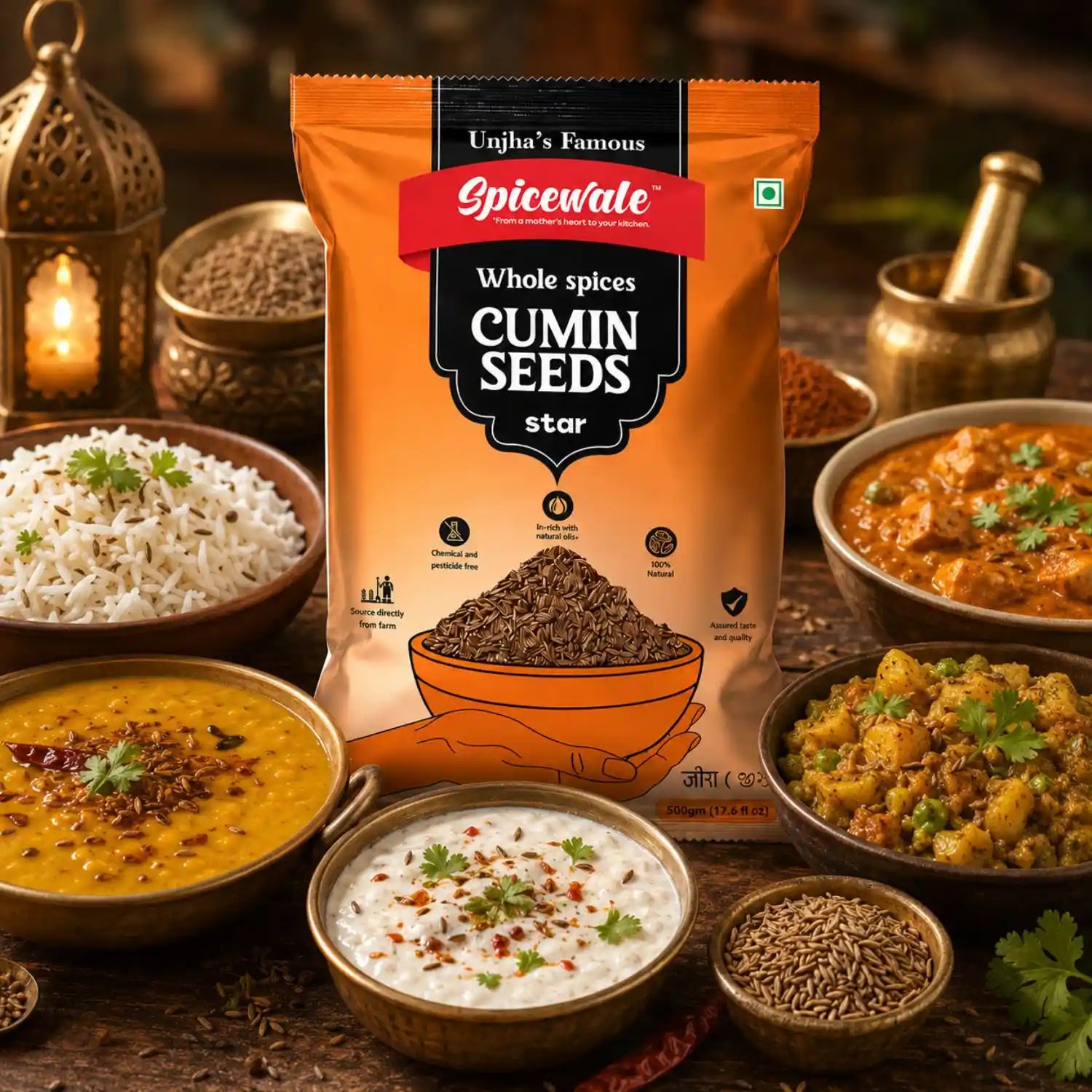 Jeera Star, Premium Whole Cumin, Stone-Free