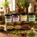 4-Jar Spice Combo, Jeera, Saunf, Ajwain and Rai