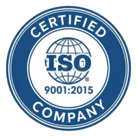 ISO 9001:2015 Certified Company quality management certification logo.